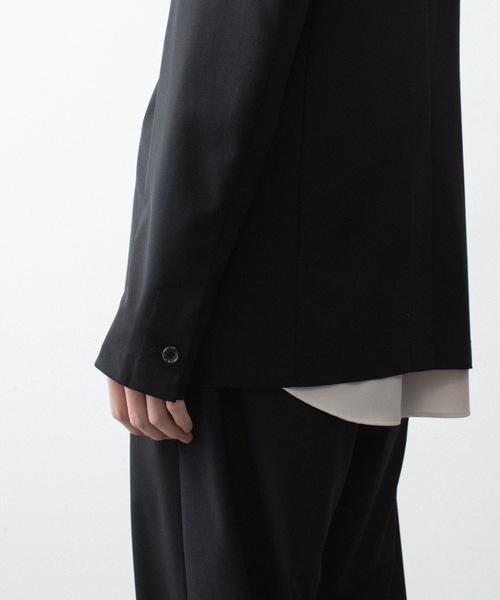 ジャケット ノーカラージャケット WO/TA ストレッチトロ カラーレスJKT / WO/TA STRETCH TRO COLLARLESS JKTの画像