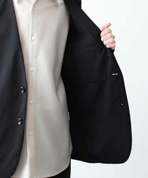 ジャケット ノーカラージャケット WO/TA ストレッチトロ カラーレスJKT / WO/TA STRETCH TRO COLLARLESS JKTの画像