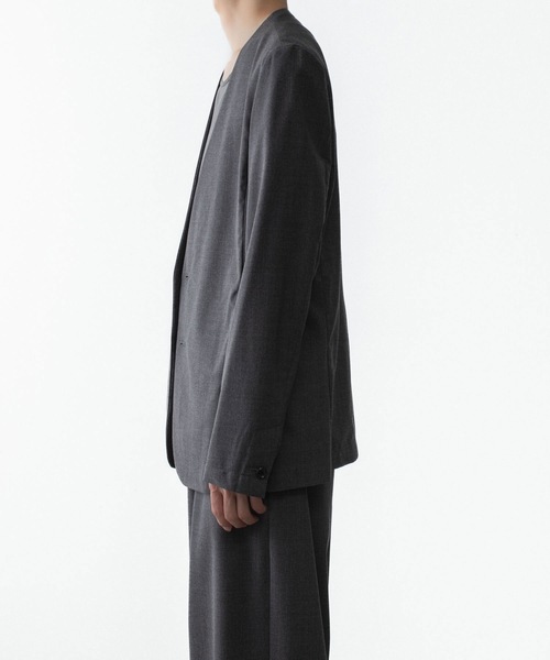 ジャケット ノーカラージャケット WO/TA ストレッチトロ カラーレスJKT / WO/TA STRETCH TRO COLLARLESS JKTの画像