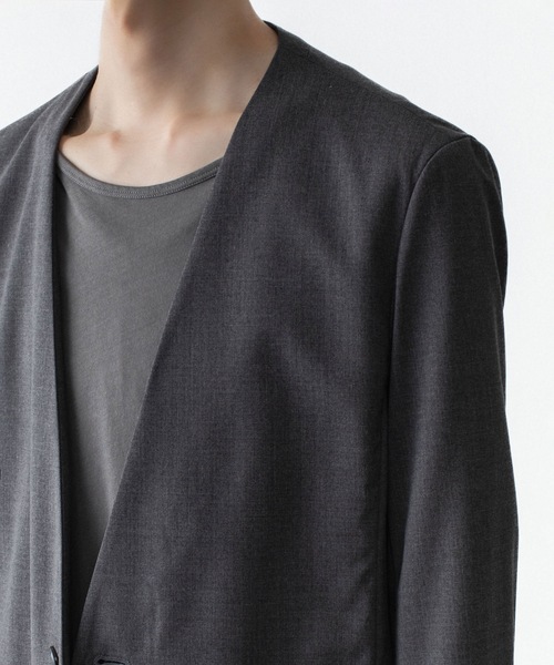 ジャケット ノーカラージャケット WO/TA ストレッチトロ カラーレスJKT / WO/TA STRETCH TRO COLLARLESS JKTの画像