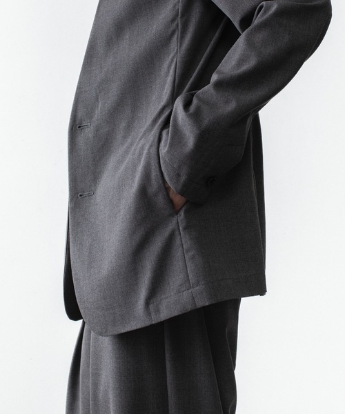 ジャケット ノーカラージャケット WO/TA ストレッチトロ カラーレスJKT / WO/TA STRETCH TRO COLLARLESS JKTの画像