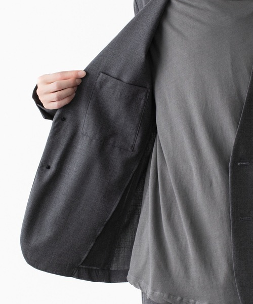 ジャケット ノーカラージャケット WO/TA ストレッチトロ カラーレスJKT / WO/TA STRETCH TRO COLLARLESS JKTの画像