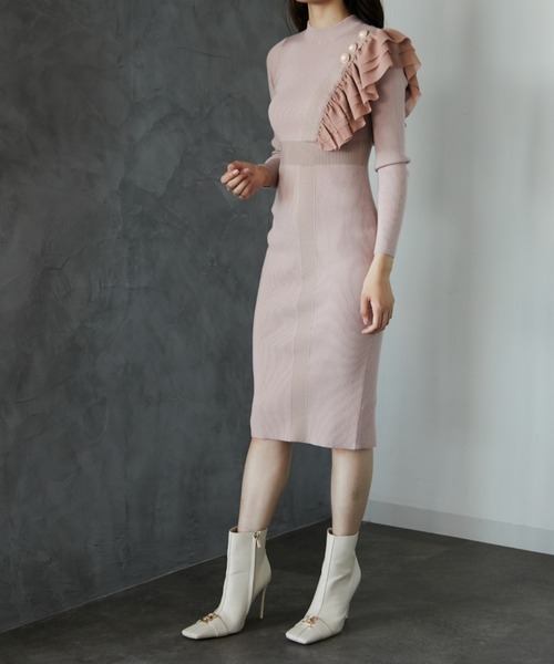「EIMY ISTOIRE」 ニットワンピース FREE ピンク レディース_画像6