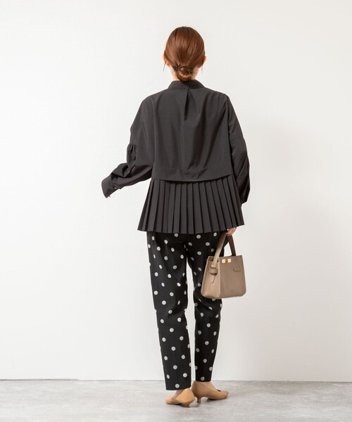 NOLLEY'S（ノーリーズ） ブラウス シャツ ウォッシャブル切替プリーツ