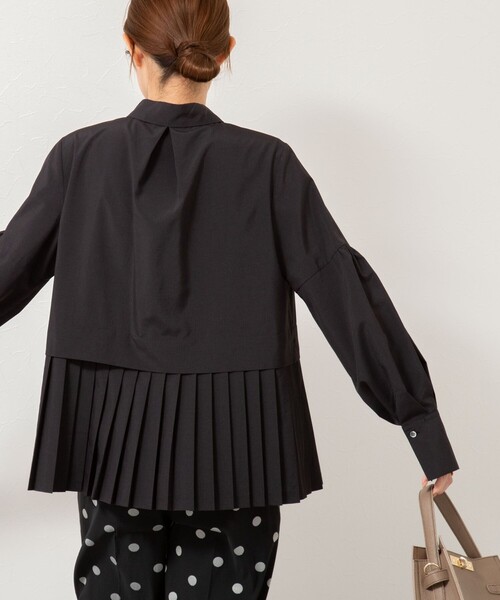 NOLLEY'S（ノーリーズ） ブラウス シャツ ウォッシャブル切替プリーツ