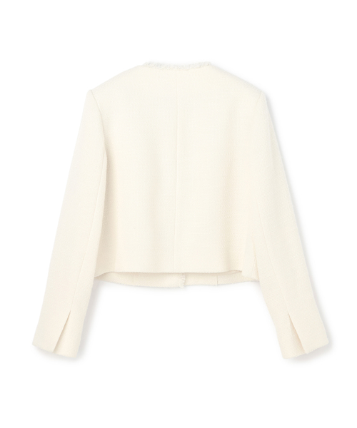 「N.O.R.C by the line」 ツイードジャケット M ブラック レディース_画像3