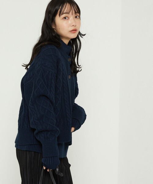 「FREAK'S STORE」 ニットアンサンブル フリ- グリーン レディース_画像3