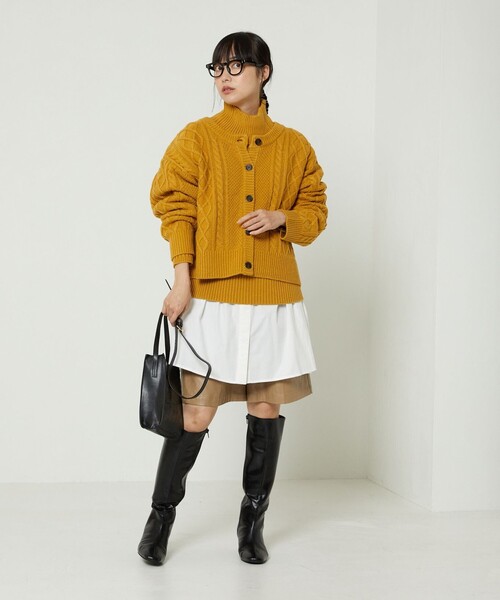 「FREAK'S STORE」 ニットアンサンブル フリ- グリーン レディース_画像4