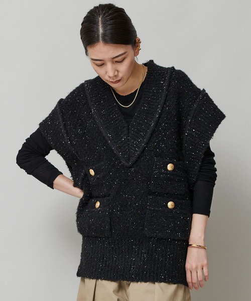 Curensology（カレンソロジー） ニットベスト FREE ブラック