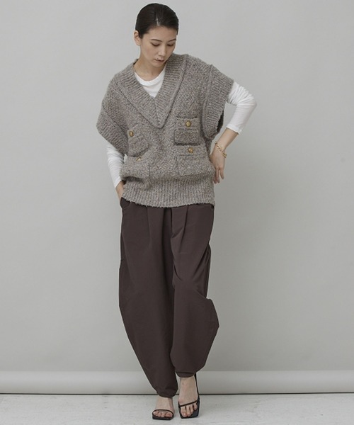 Curensology（カレンソロジー） ニットベスト FREE ブラック