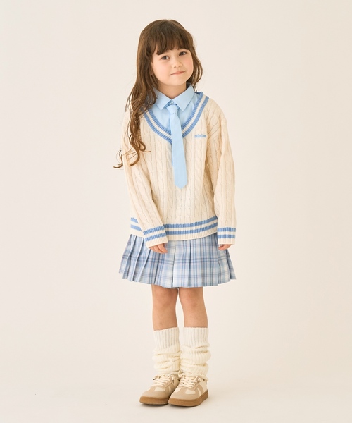 minimal（ミニマル） スカート T/Rチェックプリーツキュロット キッズ