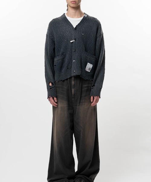 カーディガン Sun Faded Like Knit Cardigan メンズの画像