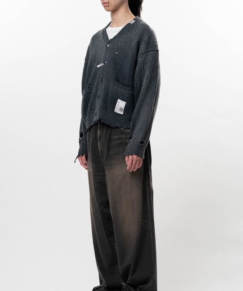 カーディガン Sun Faded Like Knit Cardigan メンズの画像