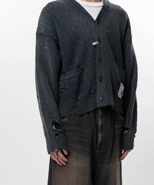 カーディガン Sun Faded Like Knit Cardigan メンズの画像
