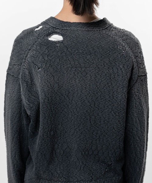 カーディガン Sun Faded Like Knit Cardigan メンズの画像