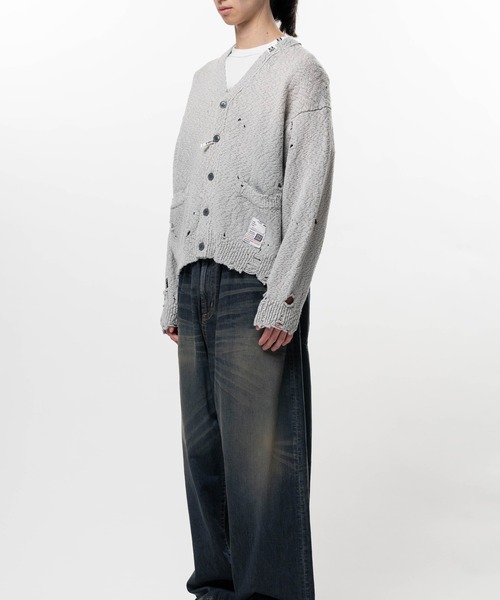 カーディガン Sun Faded Like Knit Cardigan メンズの画像
