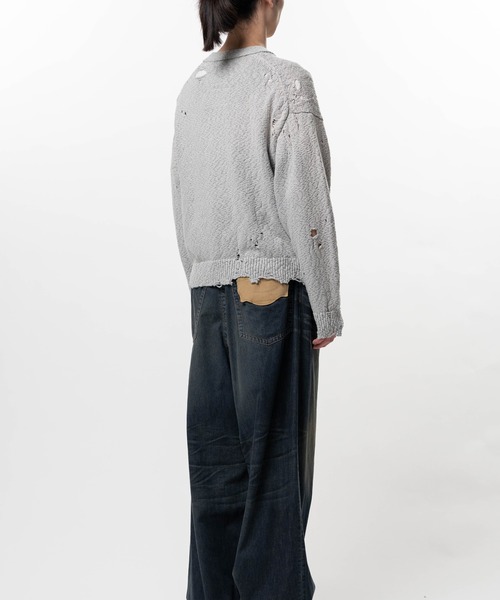 カーディガン Sun Faded Like Knit Cardigan メンズの画像