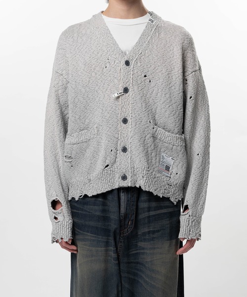 カーディガン Sun Faded Like Knit Cardigan メンズの画像