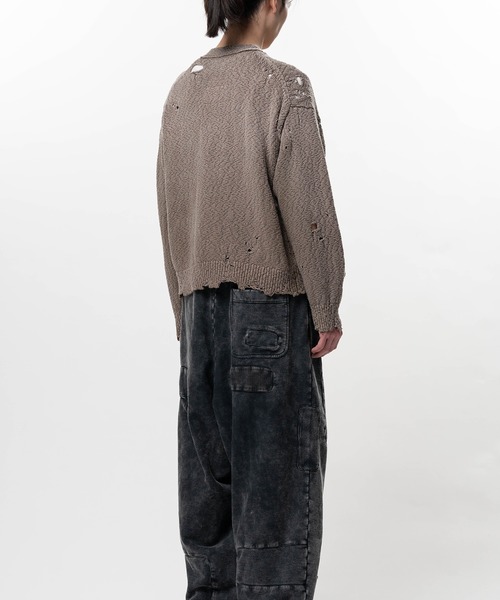 カーディガン Sun Faded Like Knit Cardigan メンズの画像