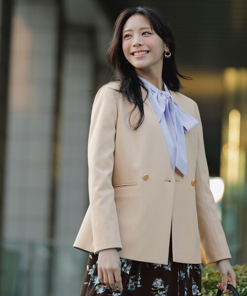 ANY SIS（エニィスィス） ジャケット ノーカラージャケット 褒めら