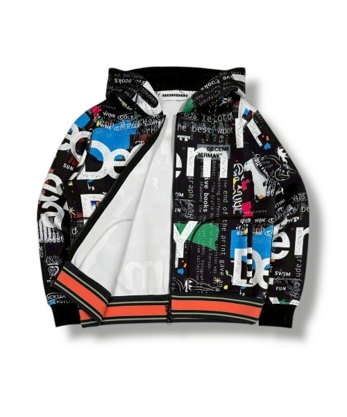 ディセンバーメイ　DECEME BERMAY フード付きパーカー DECEMBERMAY（ディセンバーメイ） パーカー 「UNISEX」Graffiti hoodie