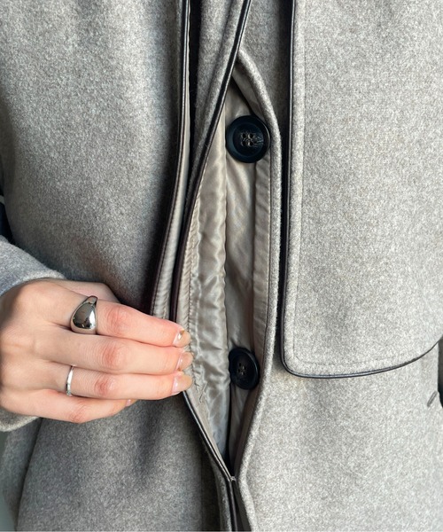 「Thevon」 ステンカラーコート SMALL モカ レディース_画像5