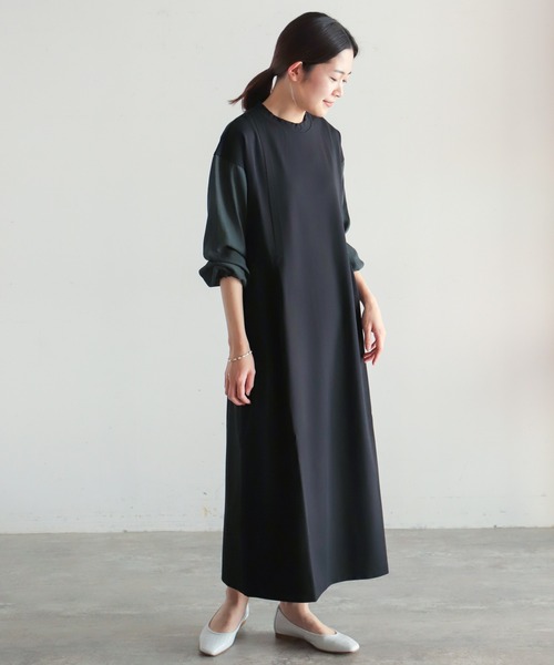 「NOMBRE IMPAIR」 長袖ワンピース FREE グリーン レディース_画像2