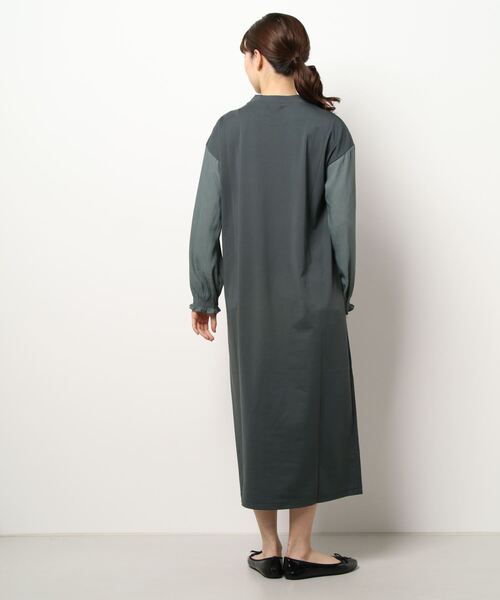 「NOMBRE IMPAIR」 長袖ワンピース FREE グリーン レディース_画像4