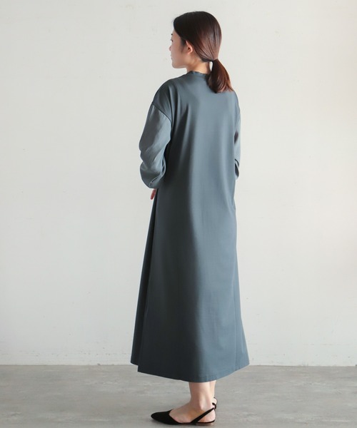 「NOMBRE IMPAIR」 長袖ワンピース FREE グリーン レディース_画像9