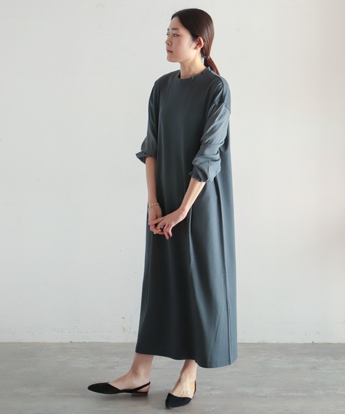 「NOMBRE IMPAIR」 長袖ワンピース FREE グリーン レディース_画像10