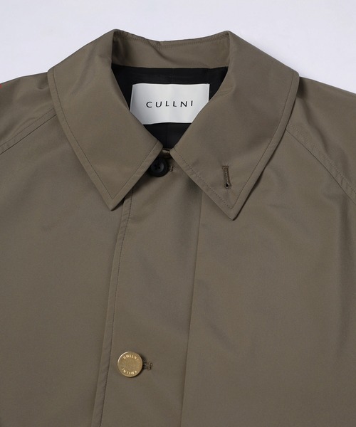 ステンカラーコート コート Three-Layer Taffeta Asymmetrical Layered Balmacaan Coatの画像