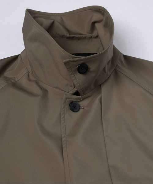 ステンカラーコート コート Three-Layer Taffeta Asymmetrical Layered Balmacaan Coatの画像