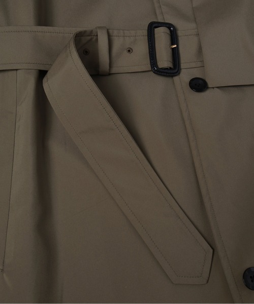ステンカラーコート コート Three-Layer Taffeta Asymmetrical Layered Balmacaan Coatの画像