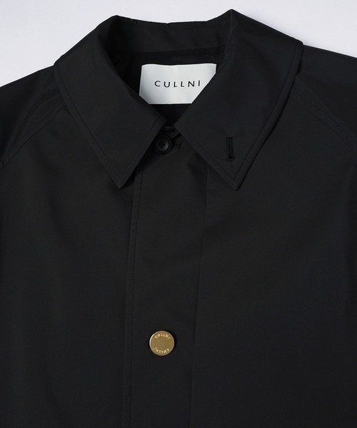 ステンカラーコート コート Three-Layer Taffeta Asymmetrical Layered Balmacaan Coatの画像