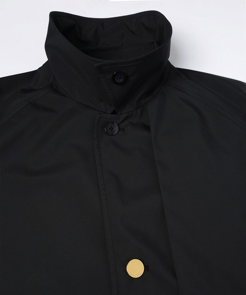 ステンカラーコート コート Three-Layer Taffeta Asymmetrical Layered Balmacaan Coatの画像