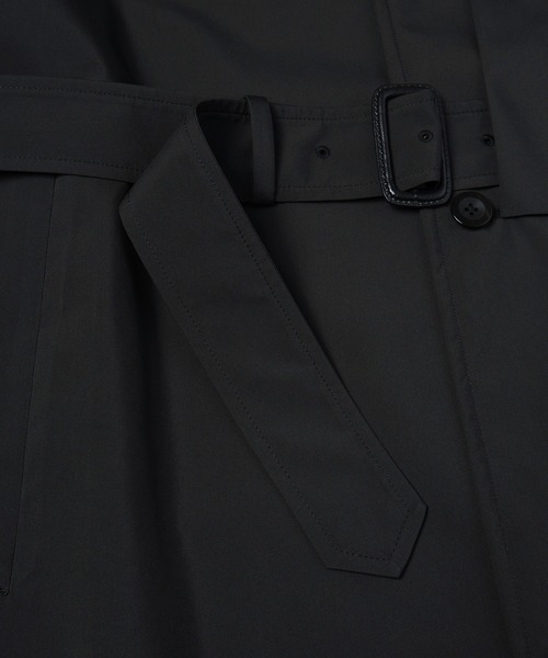 ステンカラーコート コート Three-Layer Taffeta Asymmetrical Layered Balmacaan Coatの画像