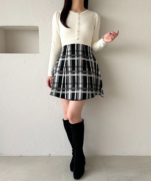 「apres jour」 ニットワンピース X-LARGE ボルドー レディース_画像2