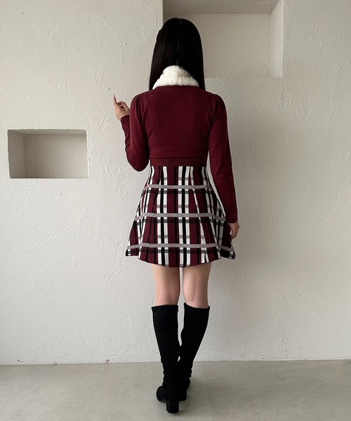 「apres jour」 ニットワンピース X-LARGE ボルドー レディース_画像8