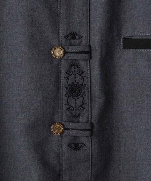 「Casper John」 長袖シャツ MEDIUM ブラック メンズ_画像6