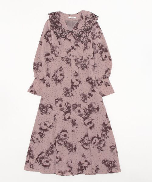 「SNIDEL」 長袖ワンピース 0 モカ レディース_画像2