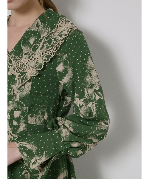 「SNIDEL」 長袖ワンピース 0 モカ レディース_画像6