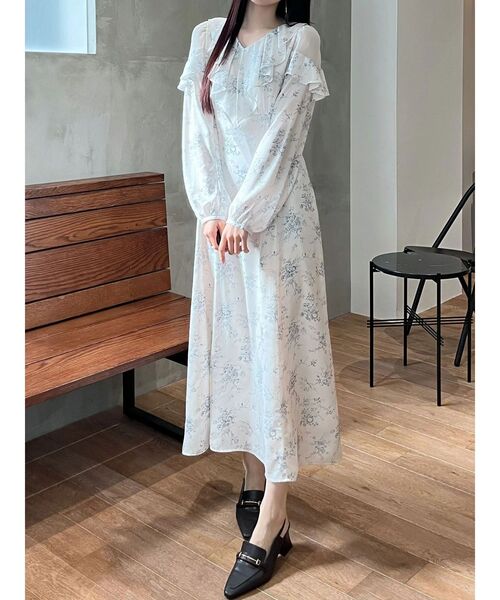 MERCURYDUO(マーキュリーデュオ) ワンピース ラッフルカラーパターン MERCURYDUO(マーキュリーデュオ) ワンピース ラッフルカラーパターン