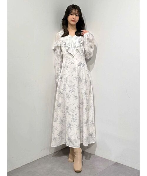 MERCURYDUO（マーキュリーデュオ） ワンピース ラッフルカラーパターン