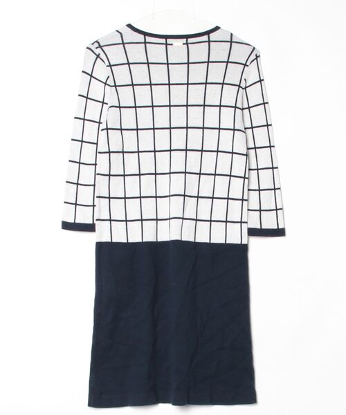 「BLUE LABEL CRESTBRIDGE」 ニットワンピース 38 ネイビー レディースの画像