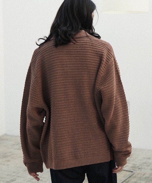 「WYM LIDNM」 長袖ニット M グレー メンズ_画像9