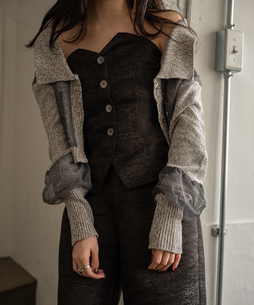 mideal カーディガン mix color cardigan / ミックスカラーカーディガン（カーディガン
