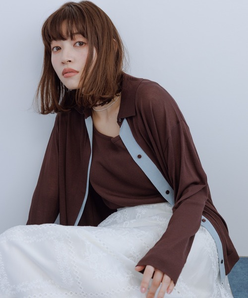 【２着セット】ROPE アンサンブル ニット ROPE' PICNIC（ロペ ピクニック） アンサンブル 「2点セット」配色