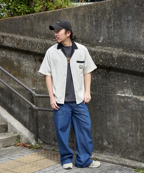 NO NEED（ノーニード） シャツ マップボーリングシャツ メンズ