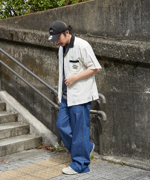 NO NEED（ノーニード） シャツ マップボーリングシャツ メンズ