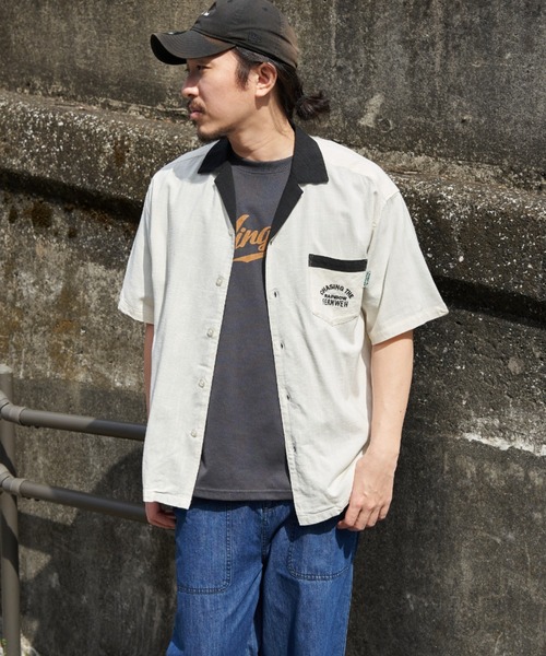 NO NEED（ノーニード） シャツ マップボーリングシャツ メンズ